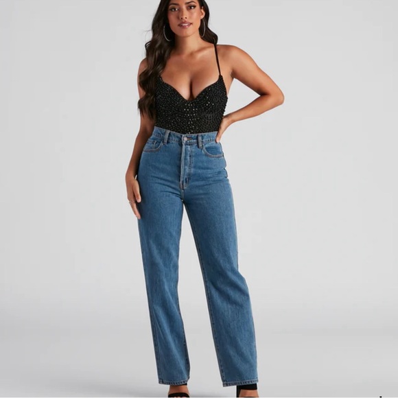 New Without A Tag Windsor Twisted Angel Embroidered Bodysuit - Picture 2 of 5